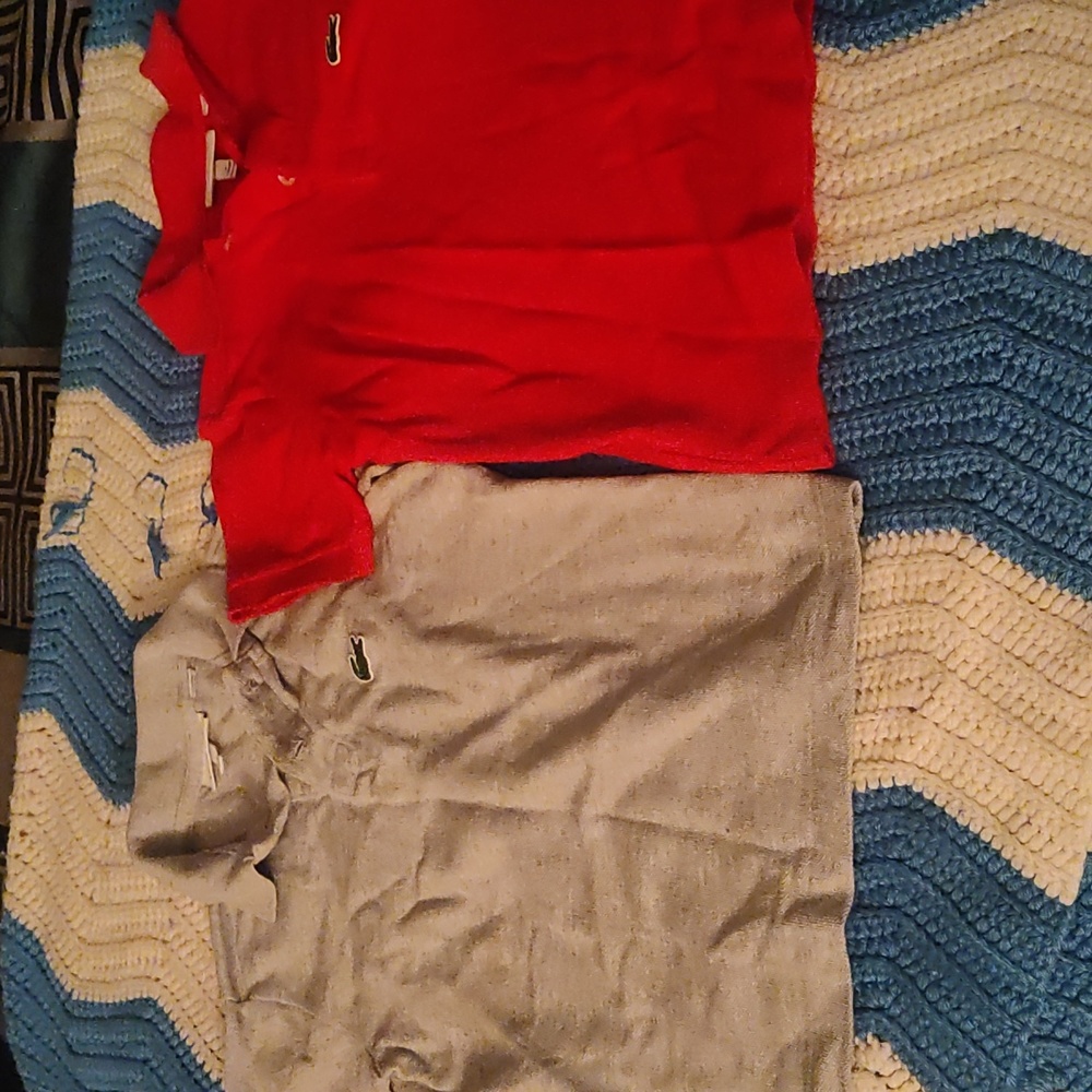 Size 5t Lacoste collar shirts